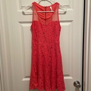 Xhilaration Coral Lace Mini Dress